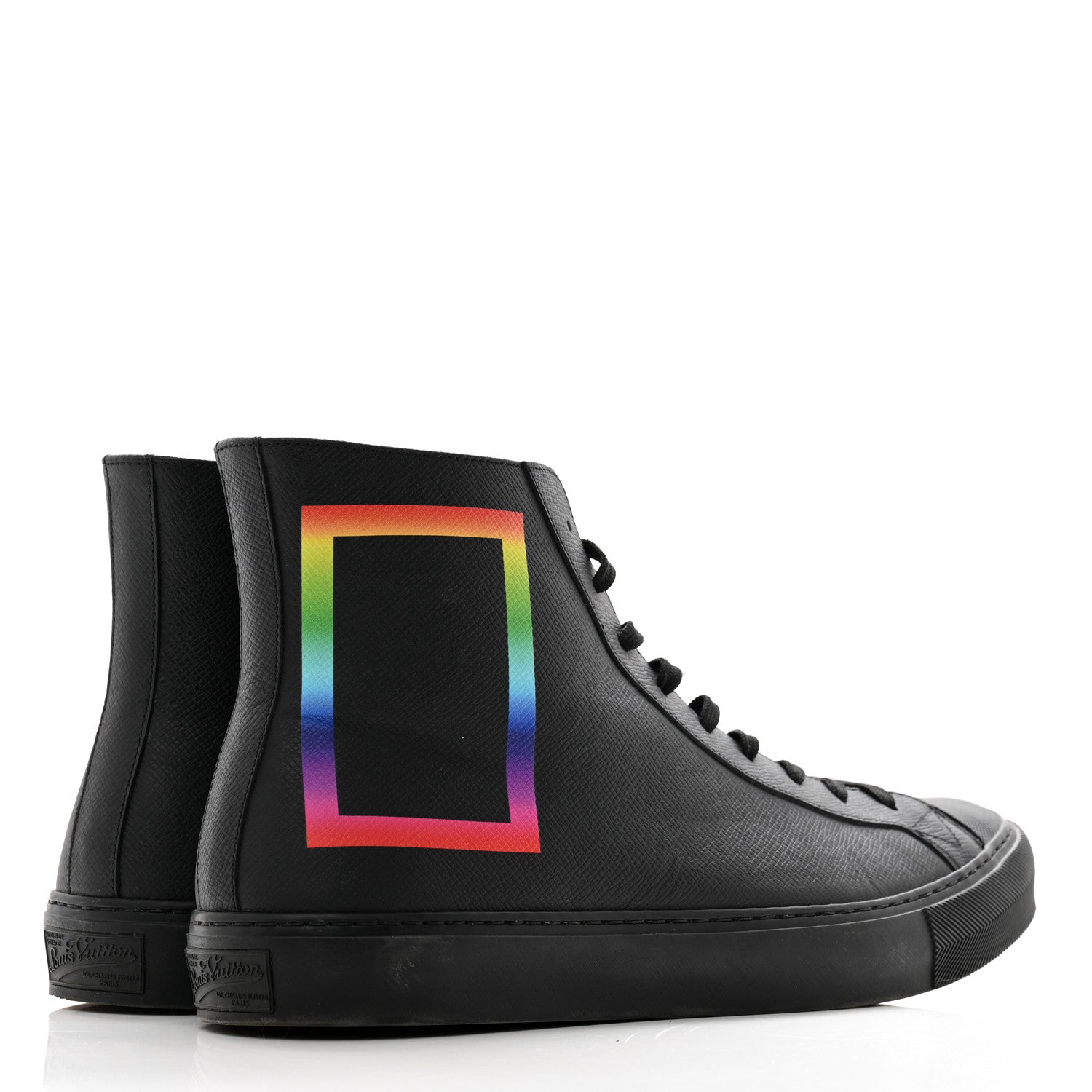 Louis Vuitton Calfskin LV Tattoo Sneaker Boots 10 Black 4 of 11