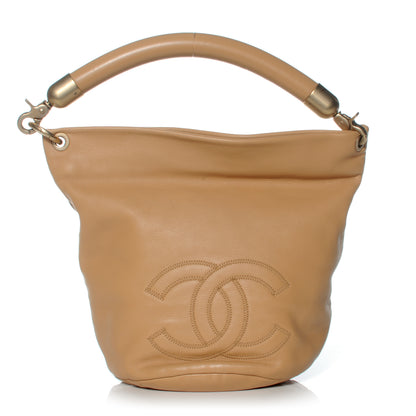 Chanel Calfskin CC Bucket Bag Beige 1 of 9