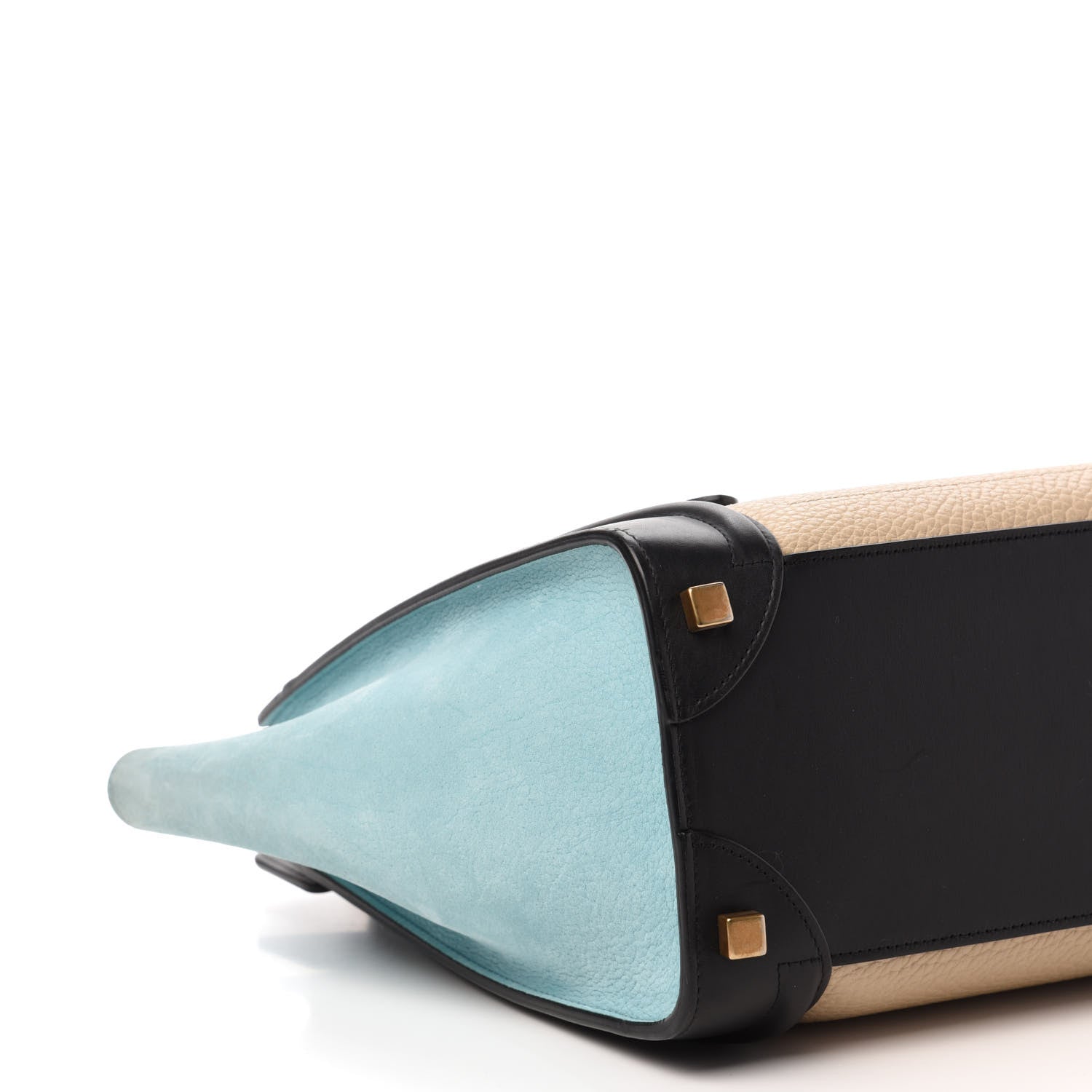 Celine Bullhide Drummed Calfskin Micro Tri-Color Luggage Antarctic 6 of 12