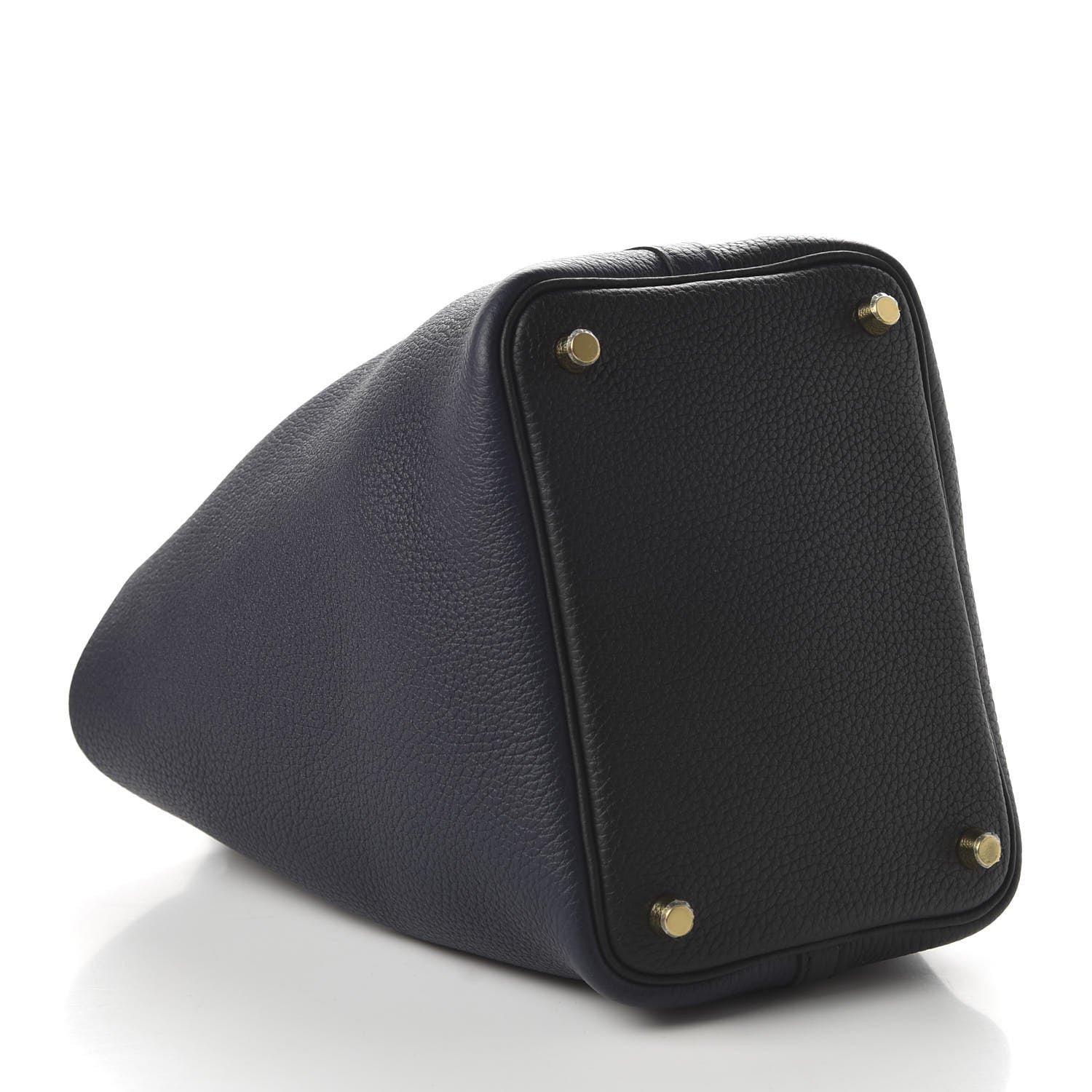 Hermes Taurillon Clemence Casaque Picotin Lock 18 PM Bleu Nuit Black Blue Frida 4 of 11
