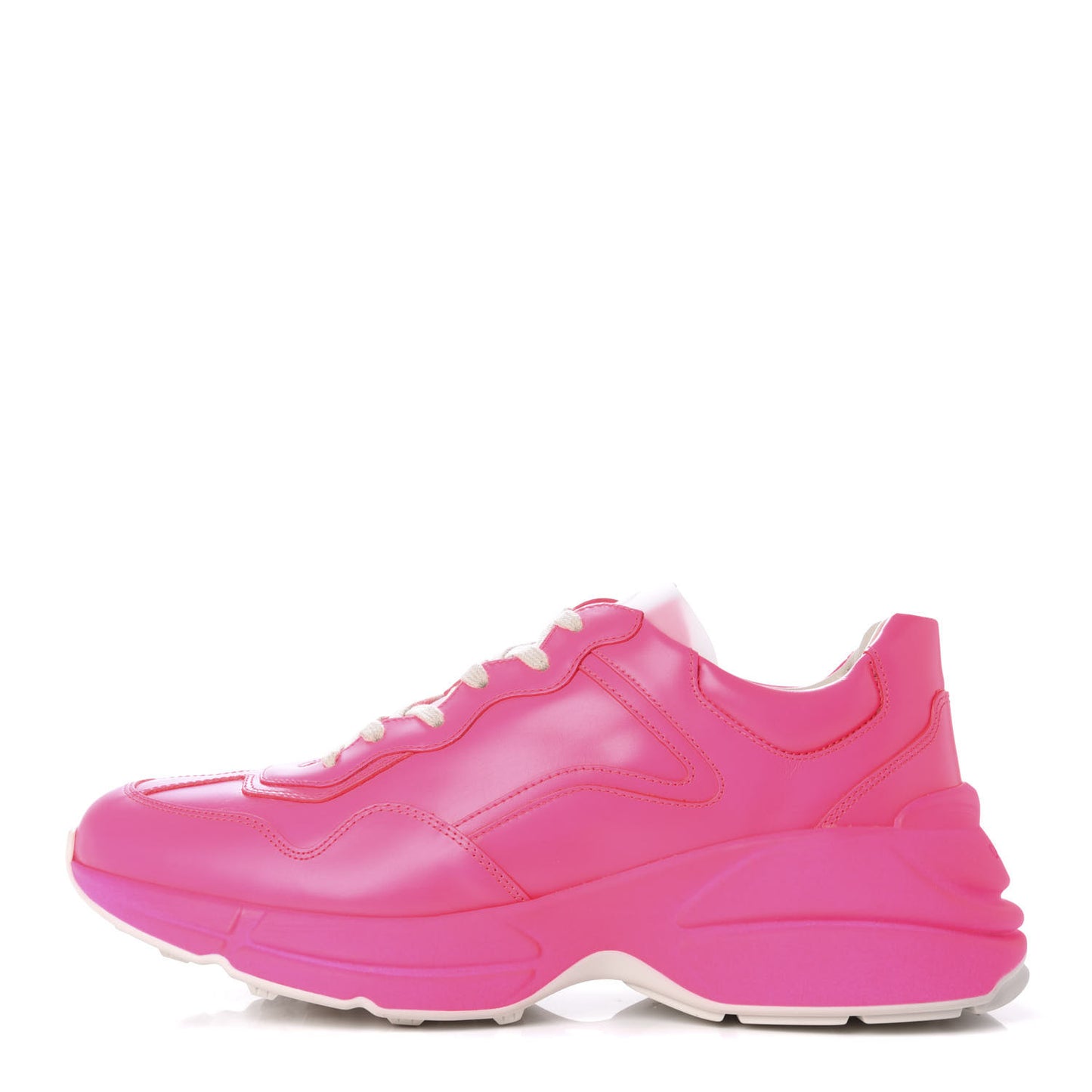Calfskin Mens Rhyton Sneakers 8 Fuxia Fluo