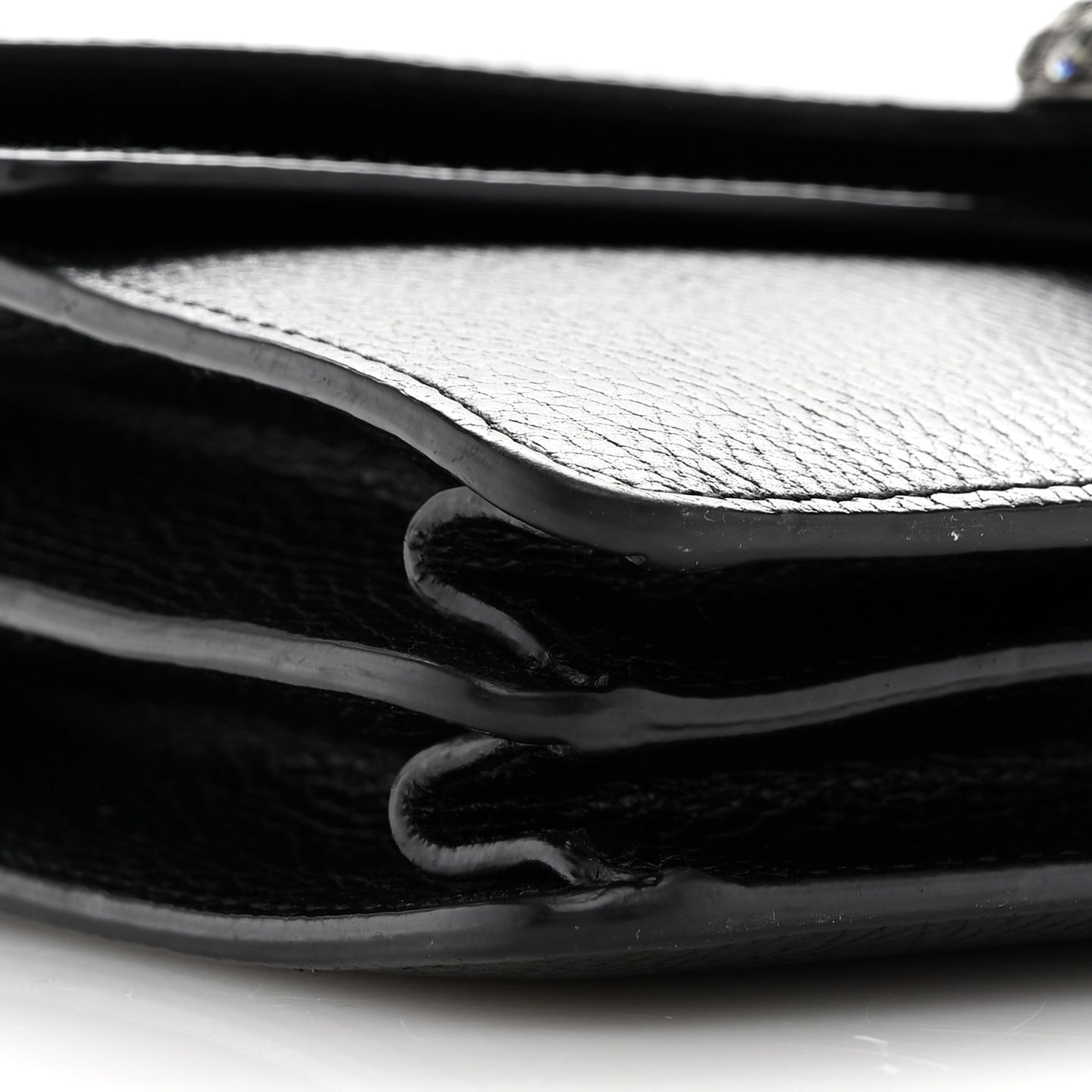 Pebbled Calfskin Small Dionysus Shoulder Bag Black