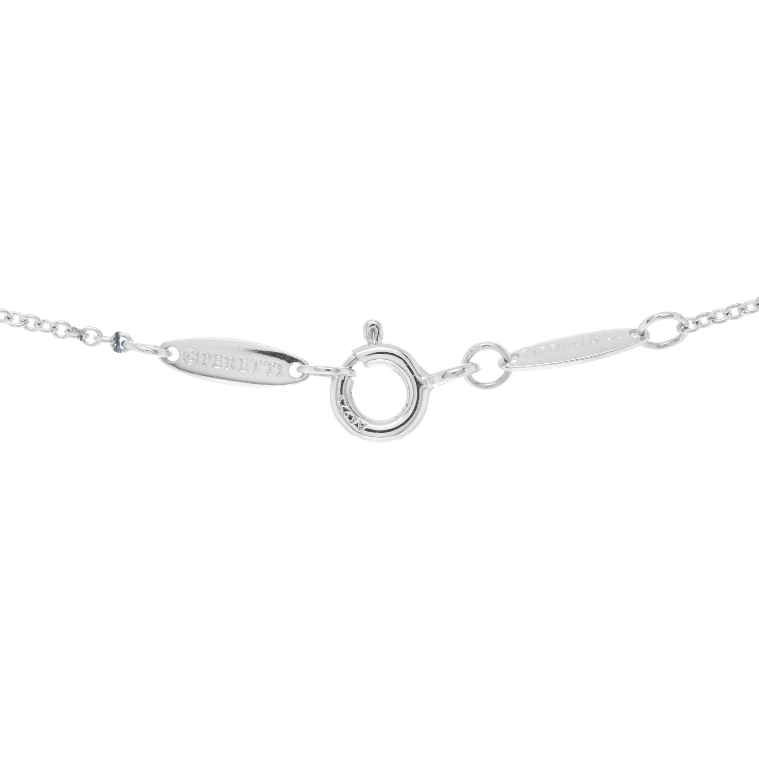 Tiffany Sterling Silver 9mm Elsa Peretti Bean Pendant Necklace 4 of 4