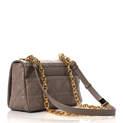 Christian Dior Calfskin Cannage Small Caro Bag Taupe 3 of 11