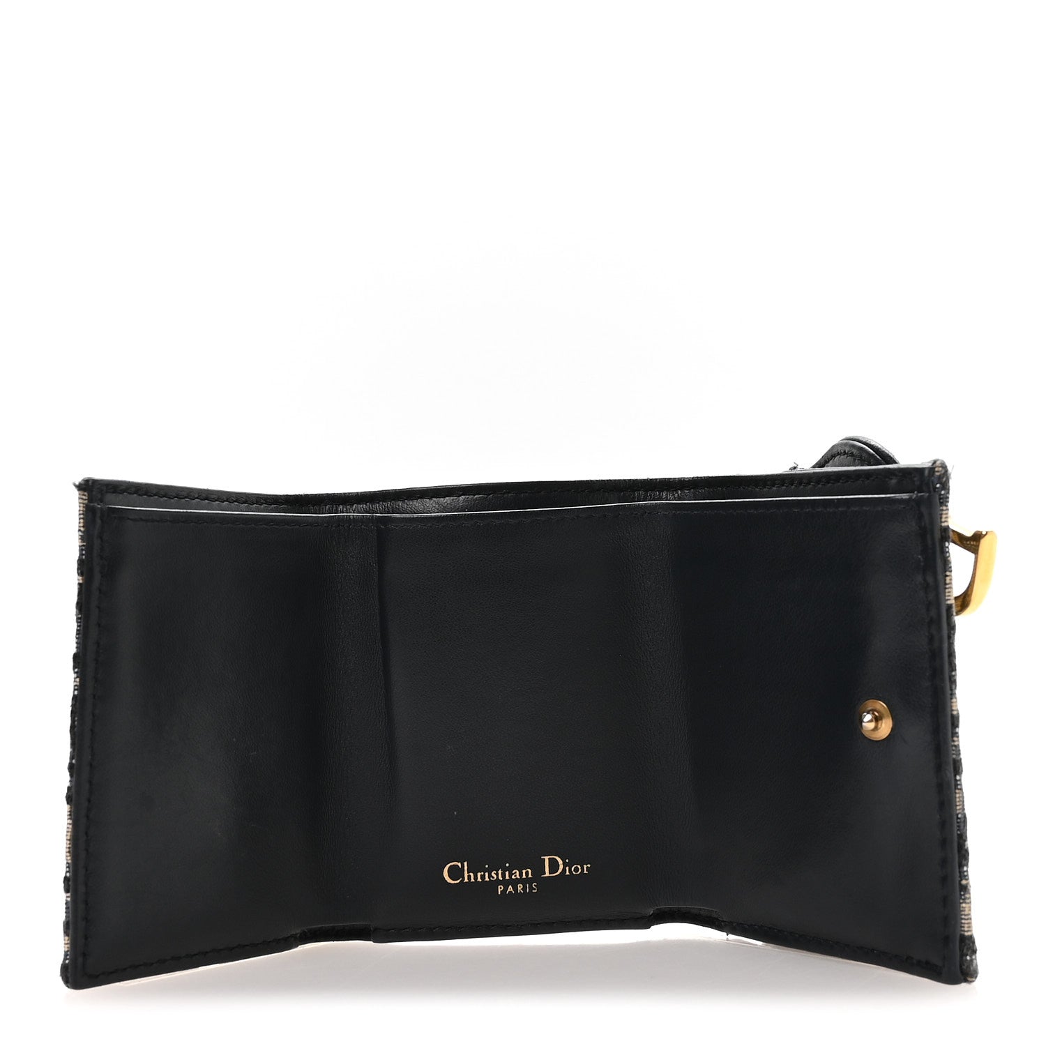 Christian Dior Oblique Saddle Lotus Wallet Blue 5 of 8