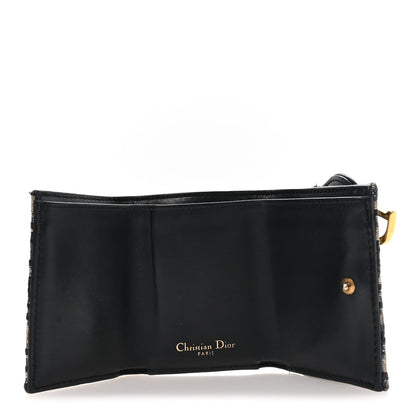 Christian Dior Oblique Saddle Lotus Wallet Blue 5 of 8