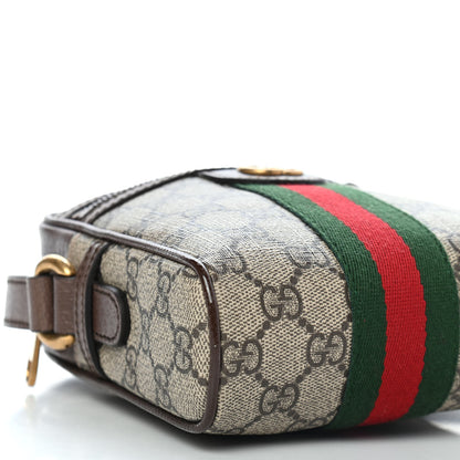 Gucci GG Supreme Monogram Web Mini Ophidia Messenger Brown 8 of 9