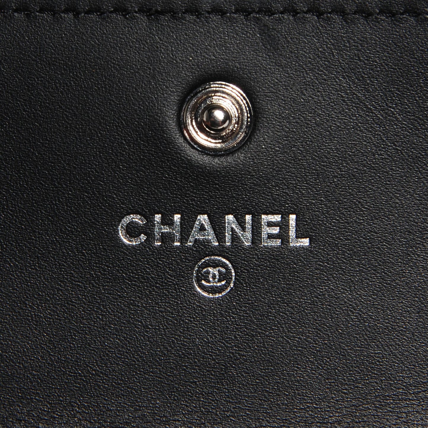 Glazed Calfskin Quilted Reissue Small Flap Wallet Black