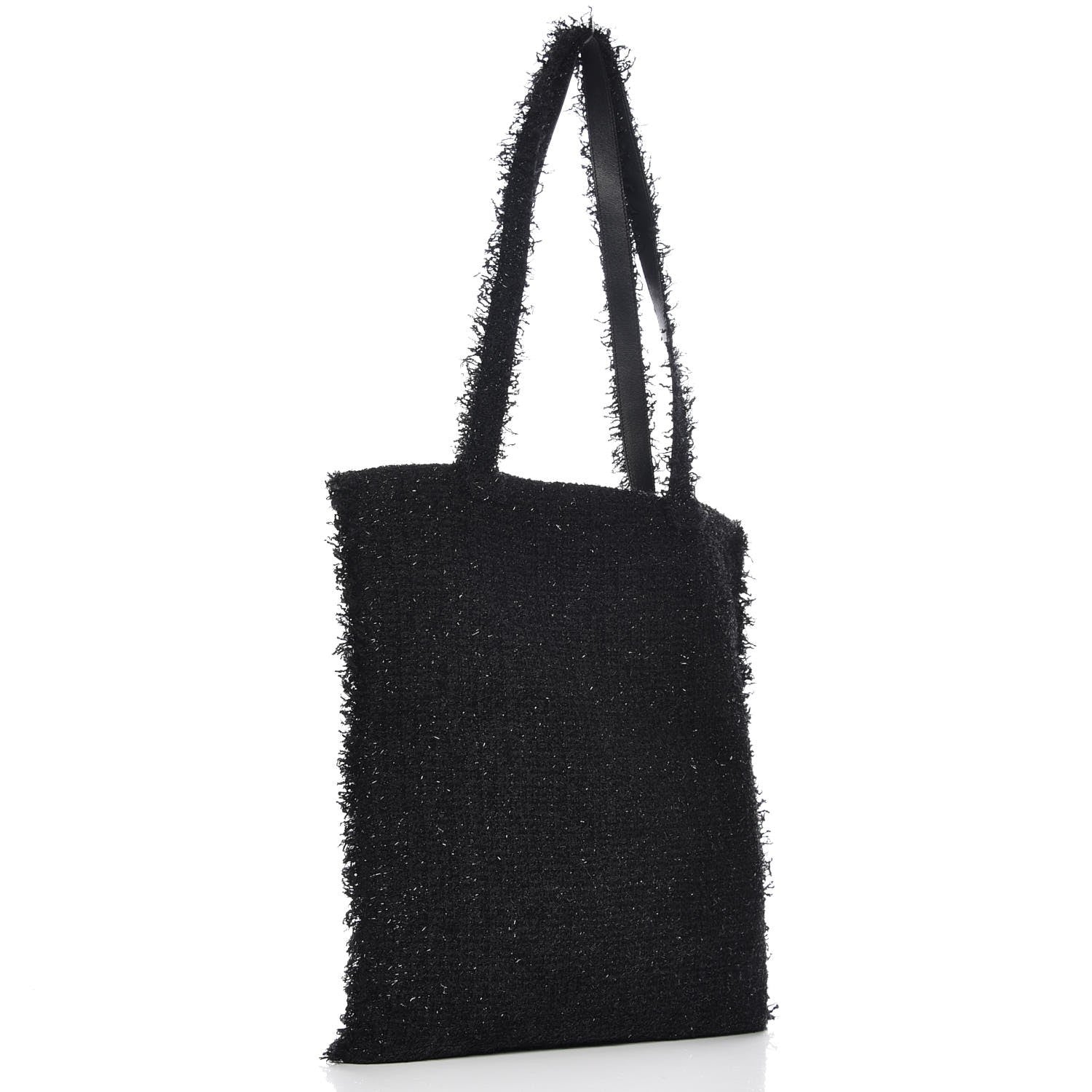 Chanel Tweed Resin Strass Large Robot Shopping Bag Black 2 of 9