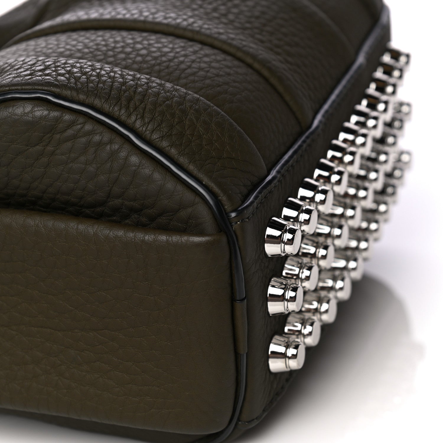 Alexander Wang Pebbled Calfskin Mini Rockie Matte Khaki Green Rhodium Hardware 11 of 12
