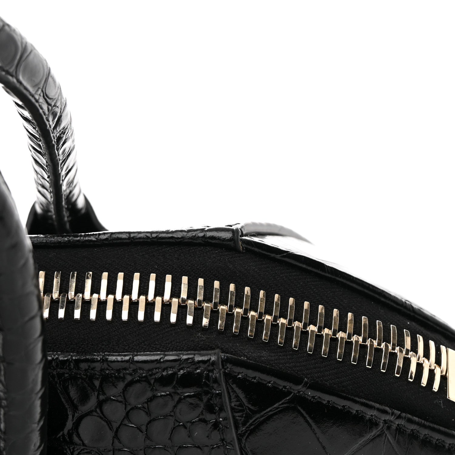 Givenchy Calfskin Crocodile Embossed Small Antigona Black 10 of 10