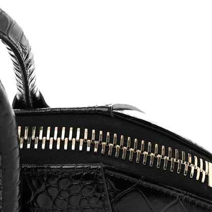 Givenchy Calfskin Crocodile Embossed Small Antigona Black 10 of 10