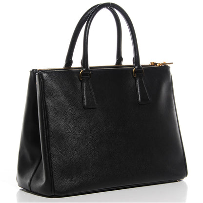 Prada Saffiano Lux Medium Double Zip Tote Nero Black 3 of 9