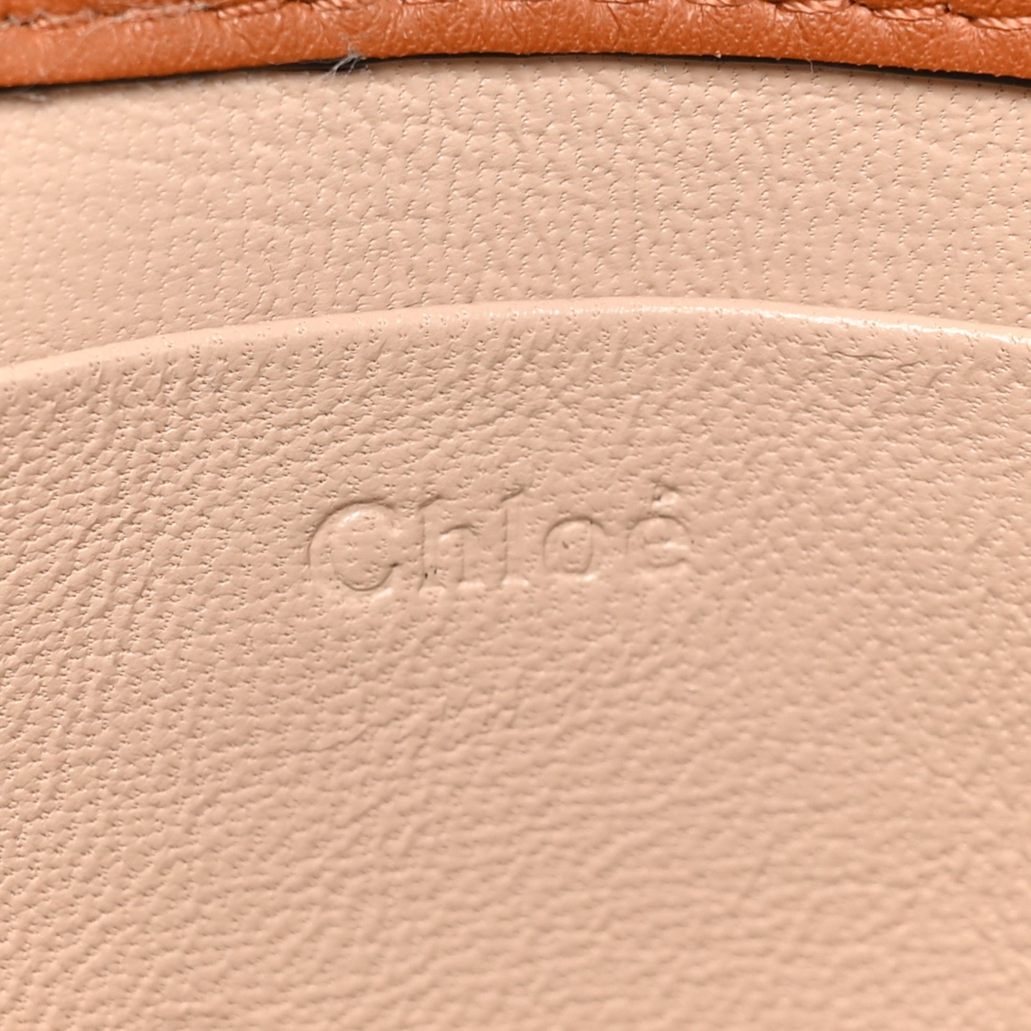 Chloe Spazzolato Sfumato Lambskin Calfskin Small Nile Bracelet Minaudiere Bag Caramel 6 of 10