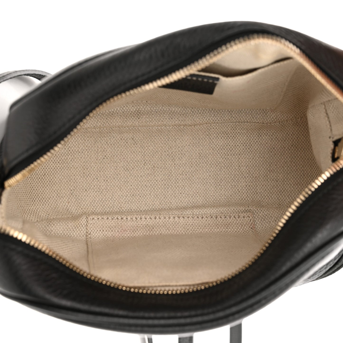 Pebbled Calfskin Small Soho Disco Bag Black