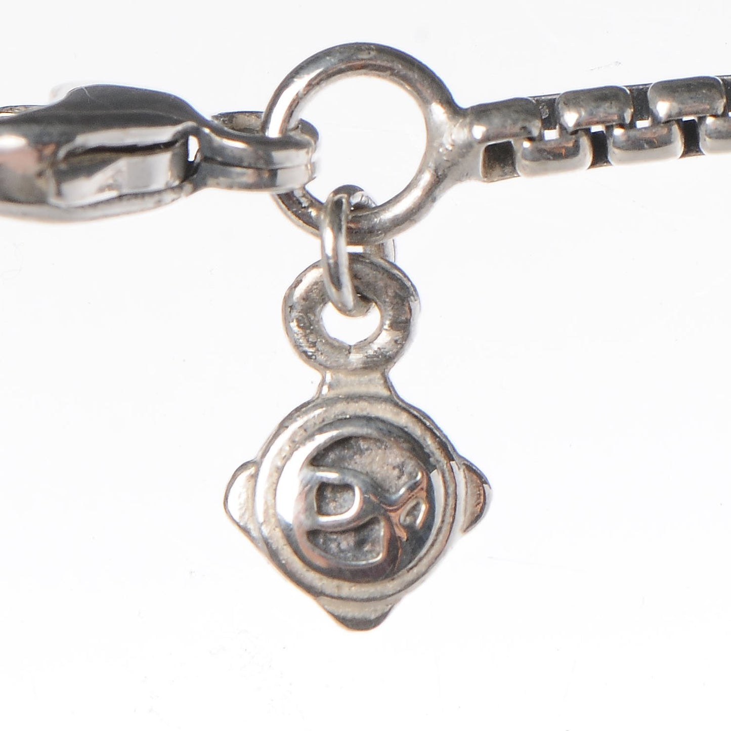 Sterling Silver Diamond Prasiolite 7mm Petite Albion Pendant Necklace