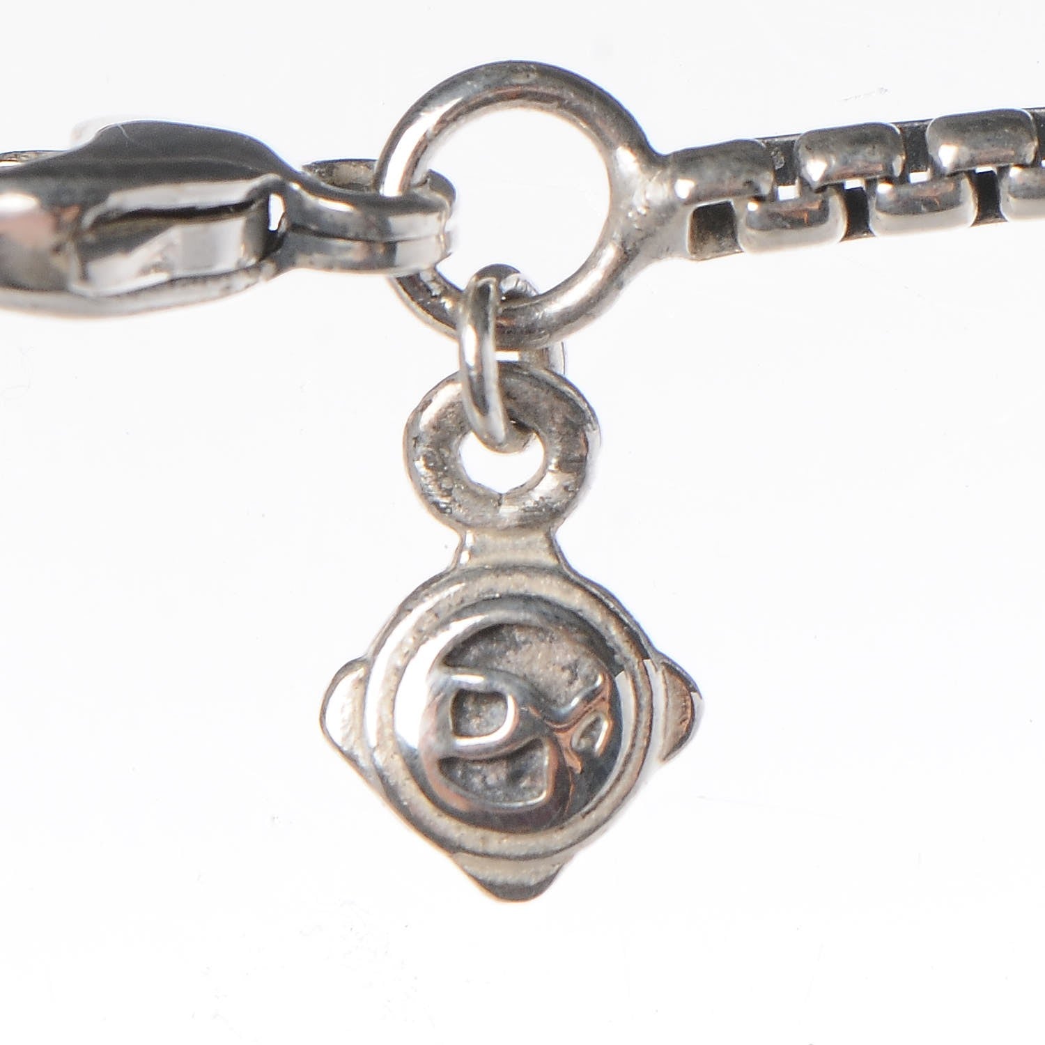 David Yurman Sterling Silver Diamond Prasiolite 7mm Petite Albion Pendant Necklace 5 of 7