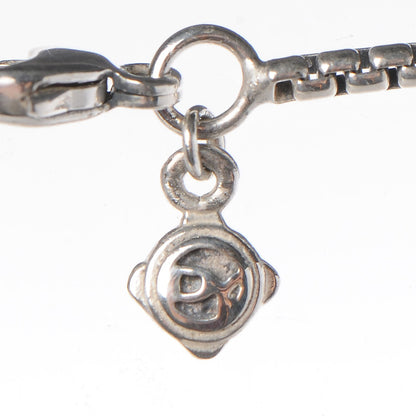 David Yurman Sterling Silver Diamond Prasiolite 7mm Petite Albion Pendant Necklace 5 of 7