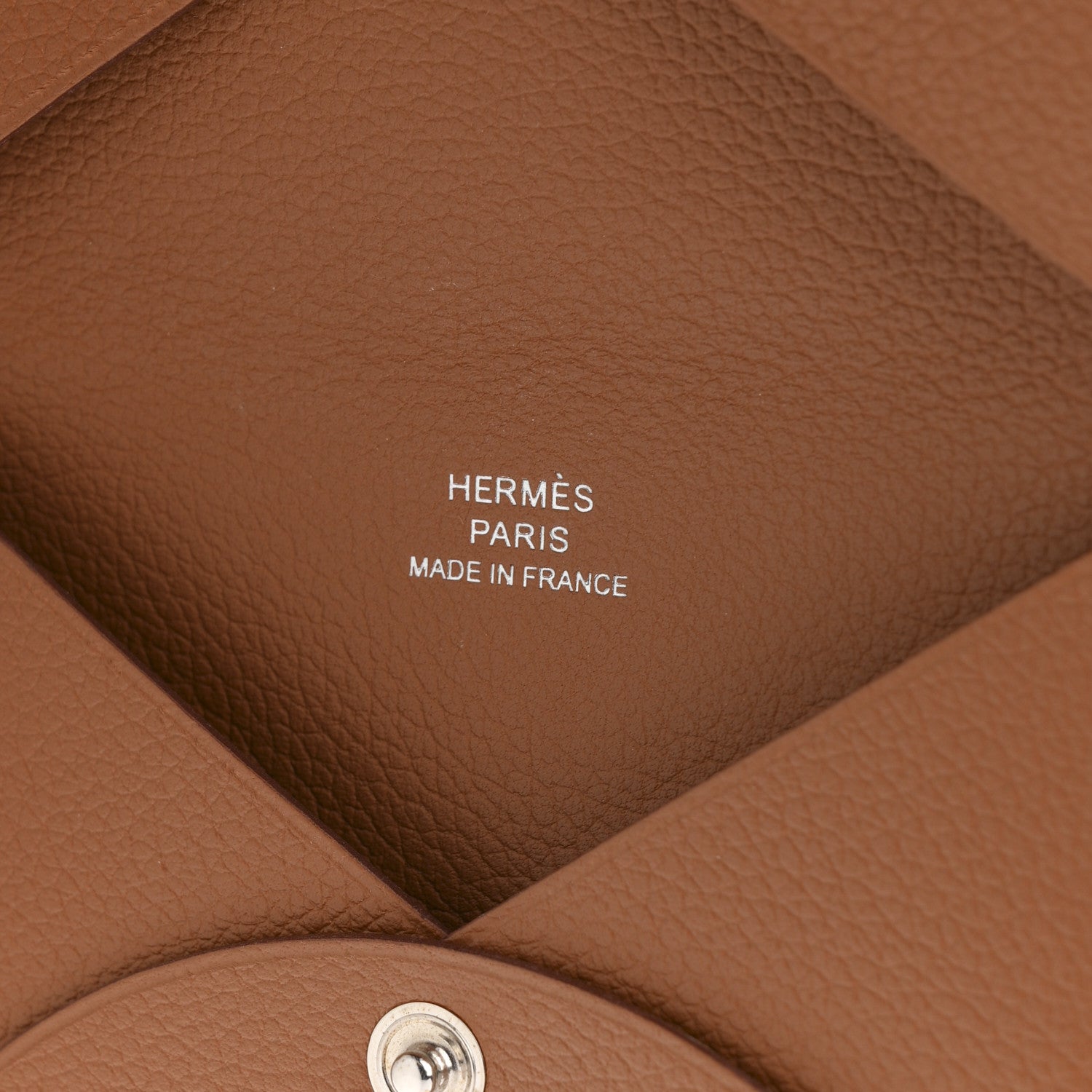 Hermes Evercolor Calvi Card Case Gold 6 of 8