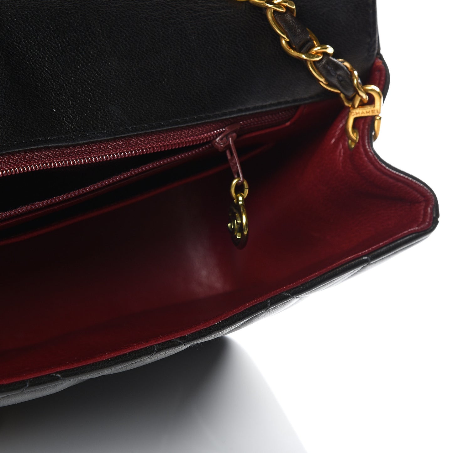 Lambskin Quilted Medium Single Flap Black