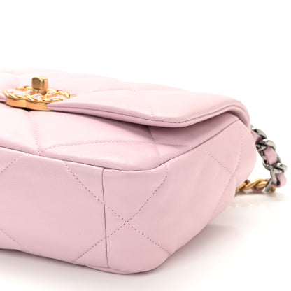 Chanel Lambskin Quilted Medium Chanel 19 Flap Light Pink 10 of 12