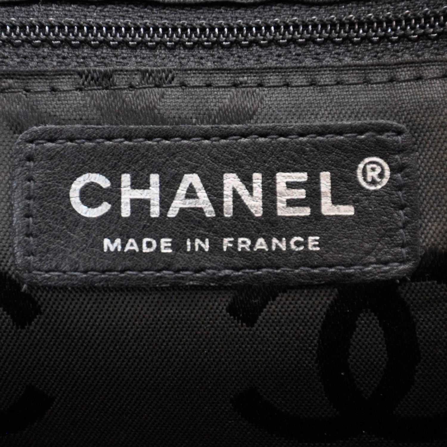 Chanel Calfskin Quilted Large Cambon Bowler Beige Black 9 of 11