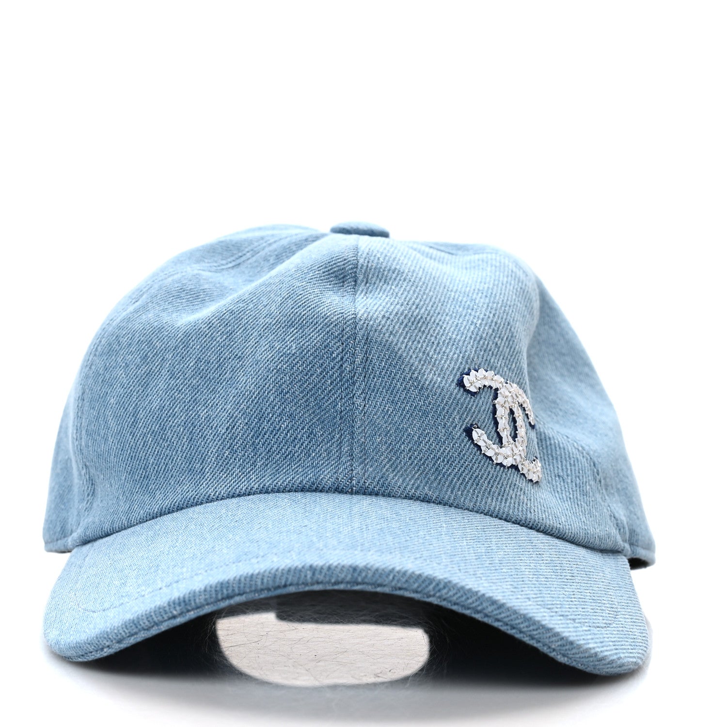 Chanel Denim Cap Hat Blue 3 of 9