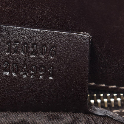 Gucci Monogram Peggy Braided Tote Dark Brown 7 of 12