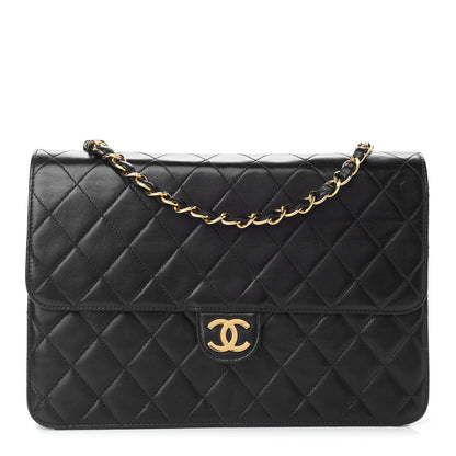 Chanel Lambskin Quilted Medium Single Flap Black 1 of 9