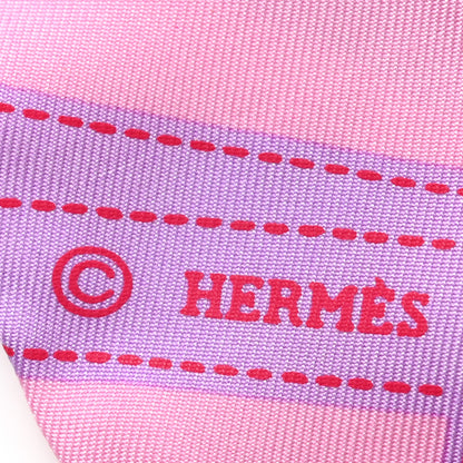 Hermes Silk Bolduc Twilly Pink Multicolor 4 of 5