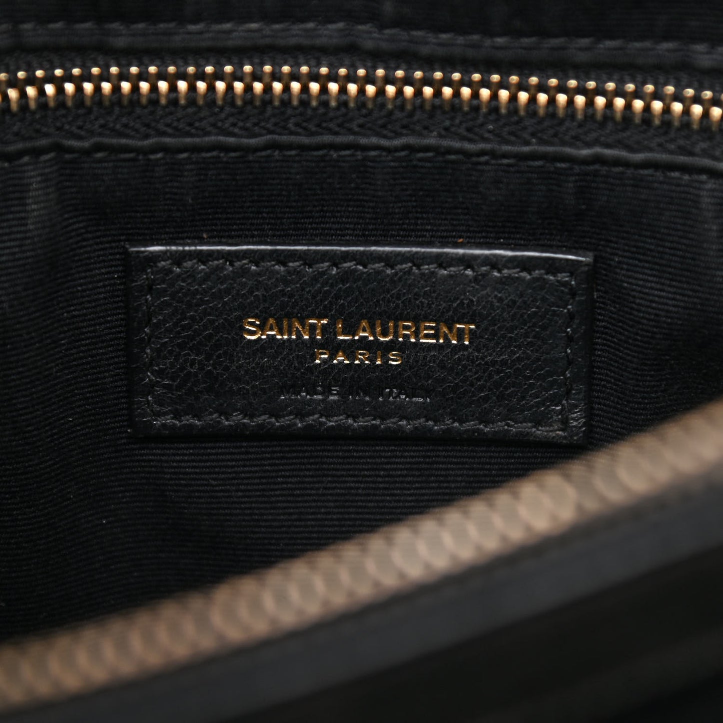 Calfskin Y Quilted Monogram Medium Loulou Chain Satchel Black