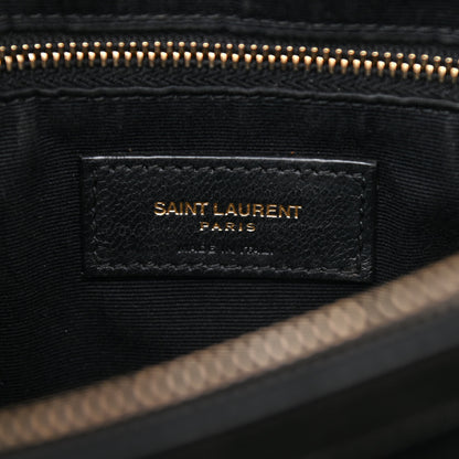 Saint Laurent Calfskin Y Quilted Monogram Medium Loulou Chain Satchel Black 6 of 9