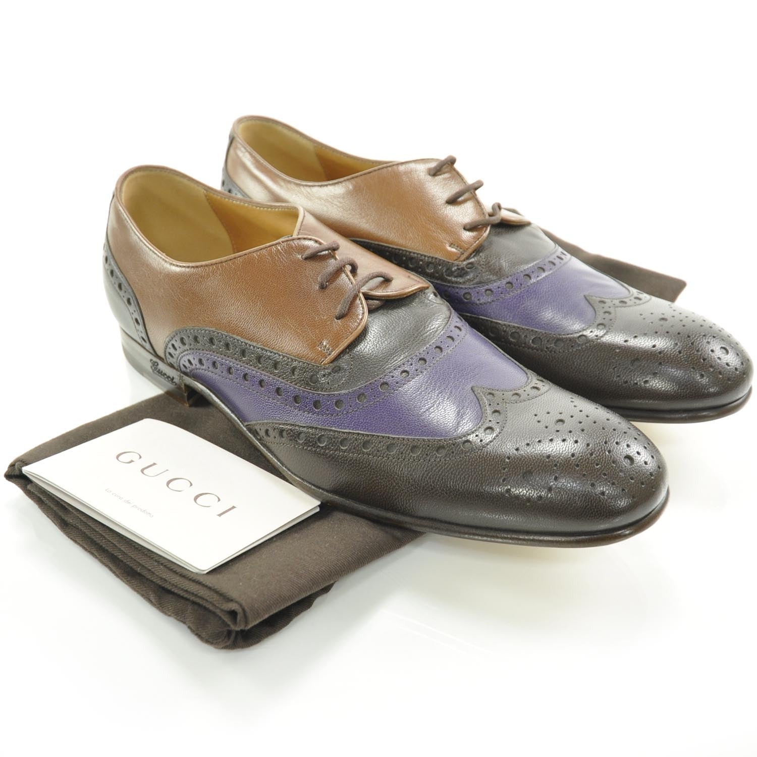 Gucci Mens Lace Up Oxfords 6 Tri-Color 2 of 8