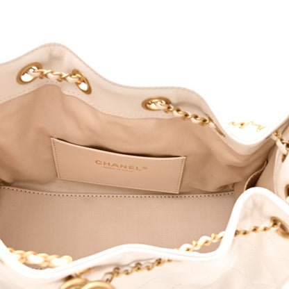 Chanel Caviar Quilted Mini Chanel 25 Handbag White 5 of 11