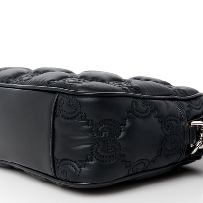 Gucci Nylon Calfskin Enamel GG Matelasse Shoulder Bag Black 10 of 10