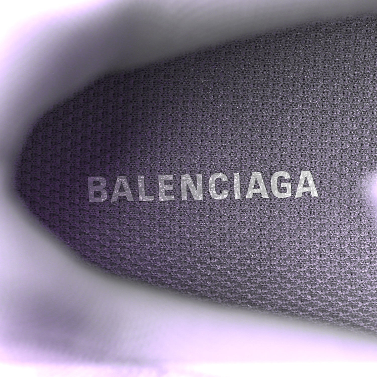 Balenciaga Fabric Mesh Clear Sole Womens Triple S Sneakers 39 Light Lilac White 7 of 8