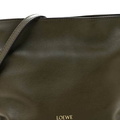 Loewe Calfskin Mini Flamenco Knot Clutch Dark Khaki Green 8 of 10