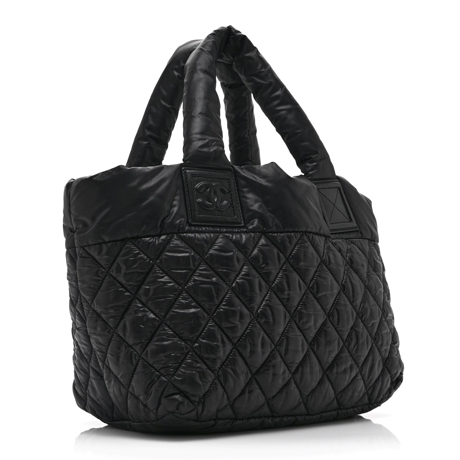 Chanel Nylon Quilted Small Coco Cocoon Tote Black 3 of 10