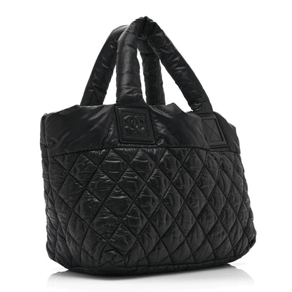 Chanel Nylon Quilted Small Coco Cocoon Tote Black 3 of 10