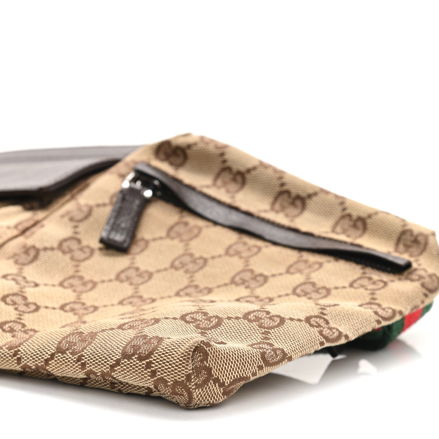 Gucci GG Monogram Web Double Pocket Belt Bag Dark Brown 10 of 10