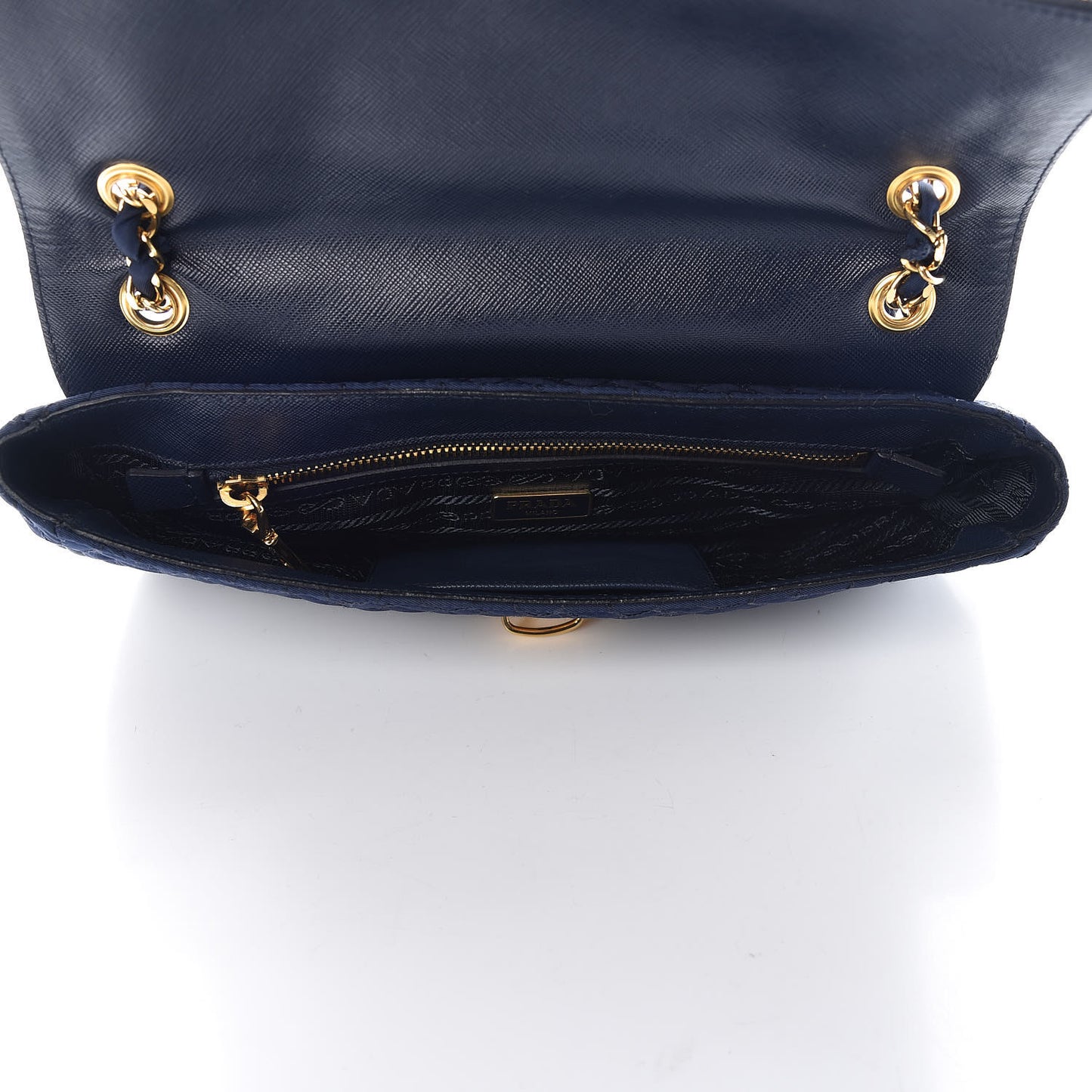 Nylon Tessuto Impuntu Quilted Flap Baltico