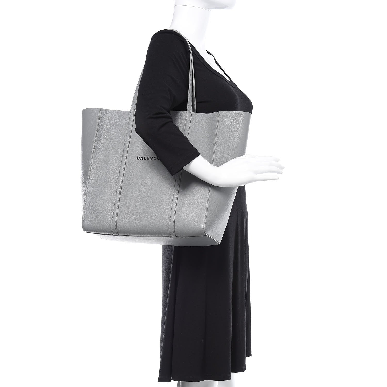 Balenciaga Smooth Calfskin Logo Double Sided Small Everyday Tote Balenciaga Grey Black 1 of 9