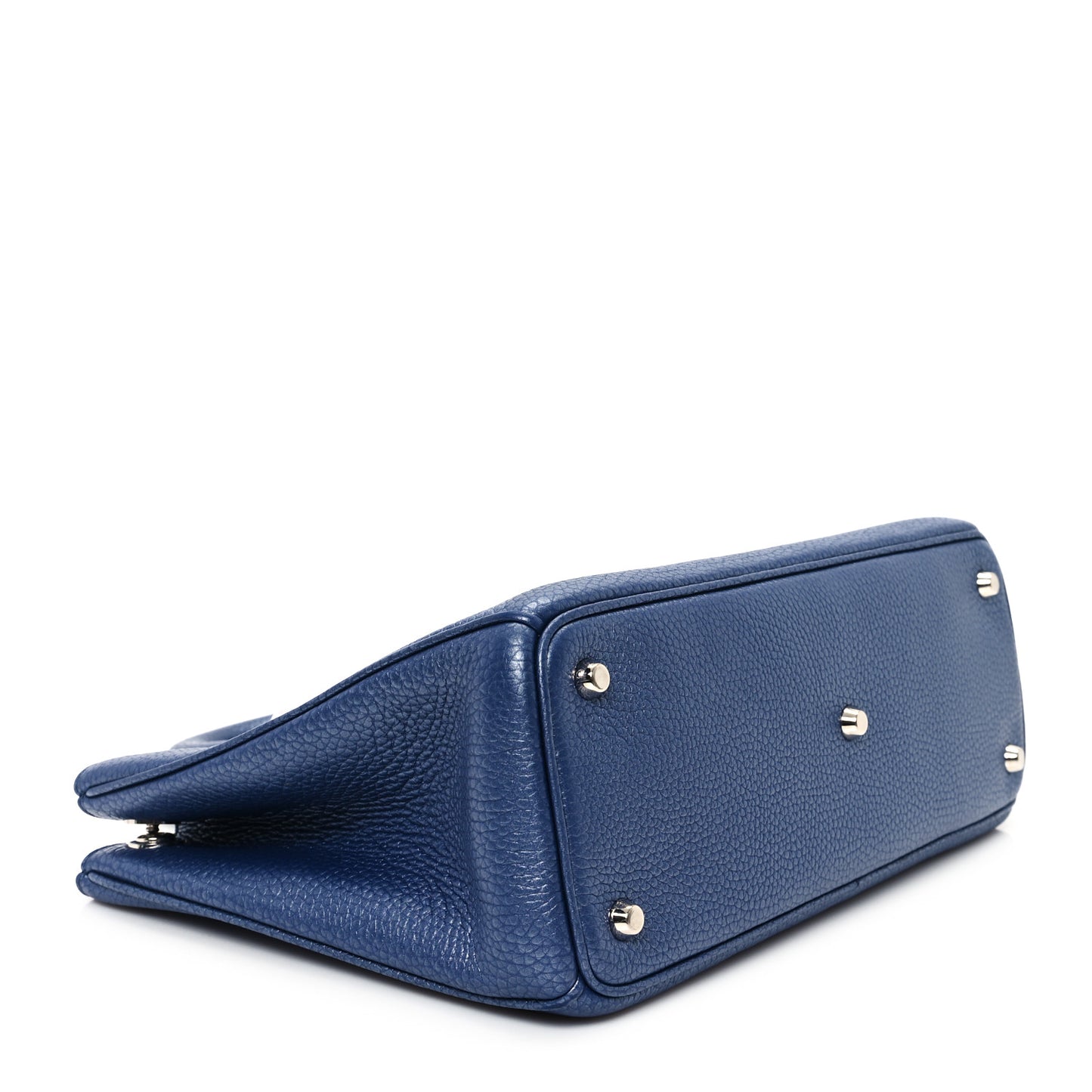 Metallic Bullcalf Medium Diorissimo Tote Blue