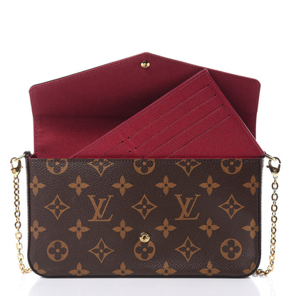 Louis Vuitton Monogram Pochette Felicie Chain Wallet Fuchsia 8 of 12