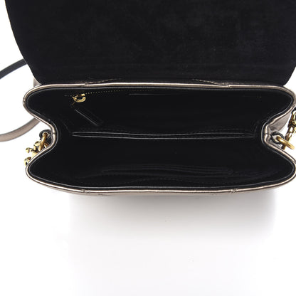 Saint Laurent Metallic Calfskin Y Quilted Monogram Toy Loulou Crossbody Bag Piombo 4 of 10