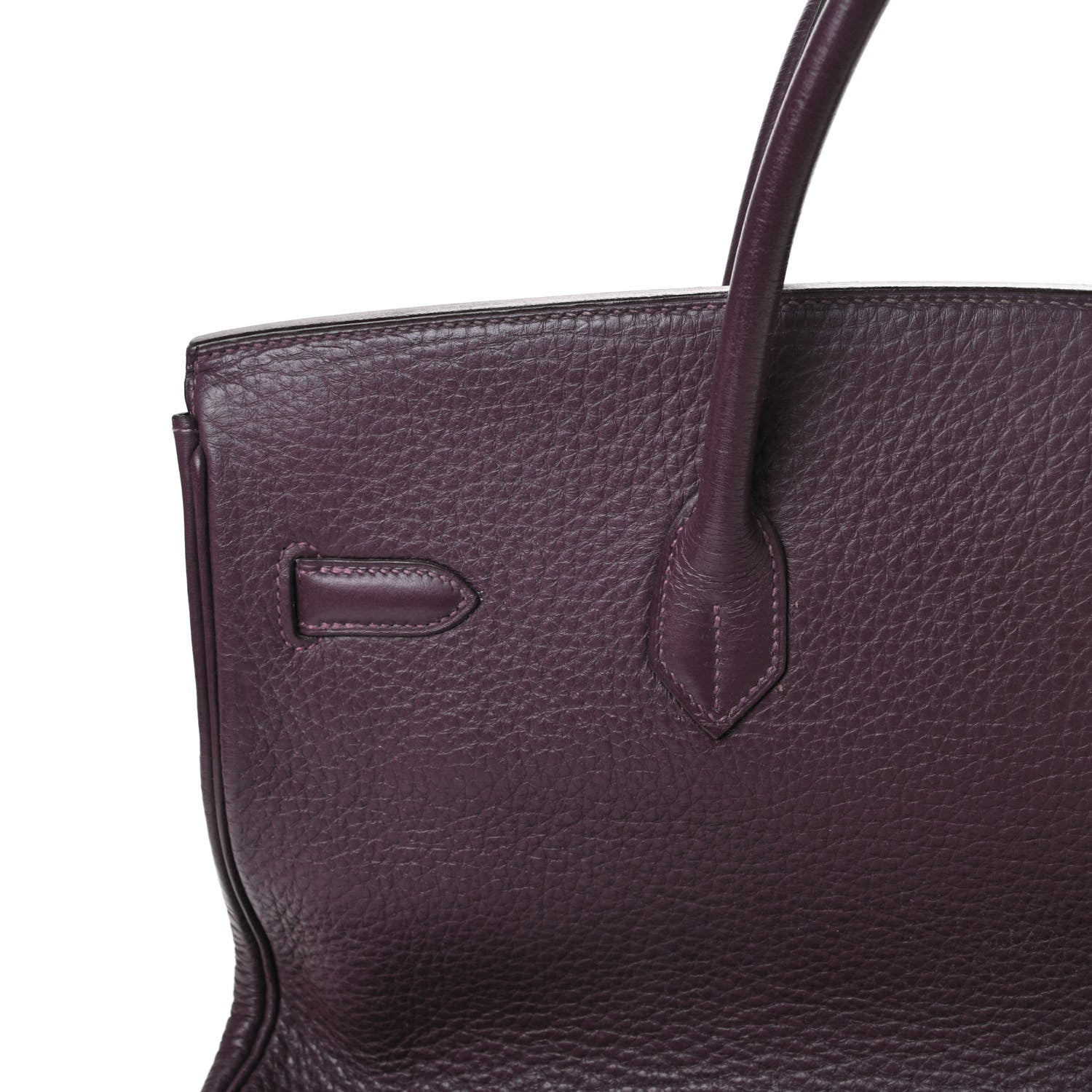 Hermes Taurillon Clemence Birkin 35 Raisin 9 of 44