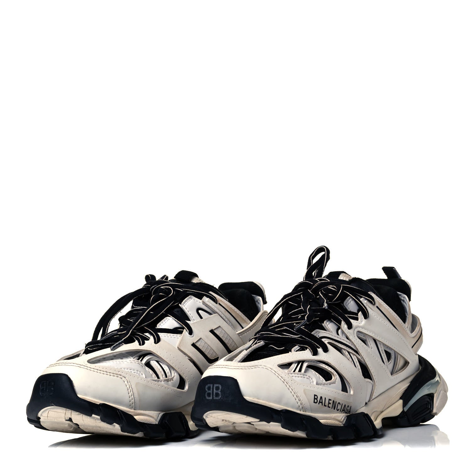 Balenciaga Mesh Nylon Womens Track Sneakers 36 Black White 2 of 7