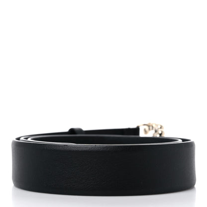 Chanel Calfskin Metal Beaded CC Belt 80 32 Black 2 of 6