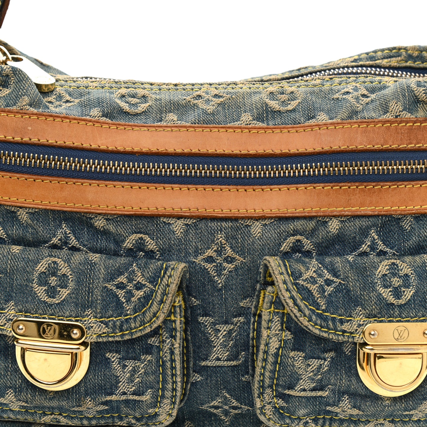 Monogram Denim Baggy PM Blue