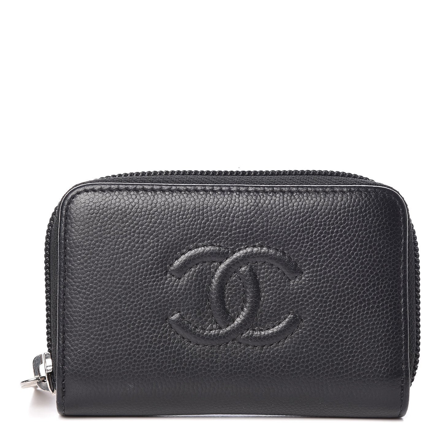 Caviar Timeless CC Zip Around Coin Purse Black